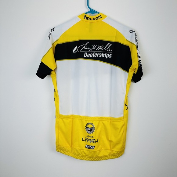 Tour of Utah Cycling Jersey Autographed Medium DNA Larry H Miller Race Sports - Picture 2 of 8